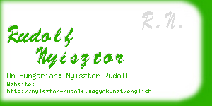 rudolf nyisztor business card